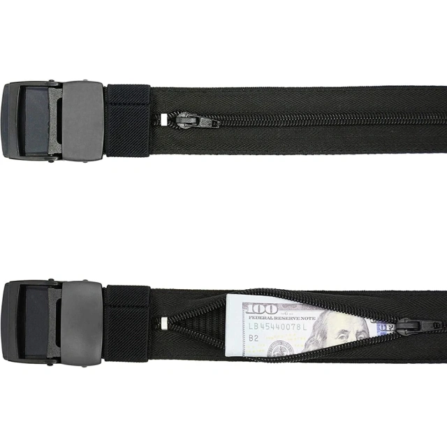 Travel Men High-quality Durable Nylon Tactical Belts with Zinc Alloy Buckle Security Money Belt with Hidden Money Pocket  Wear-resistant Men Durable Tactical Belt Web Rigger Belt Stretch Men Sports Fishing Quick Release Tactical Belt