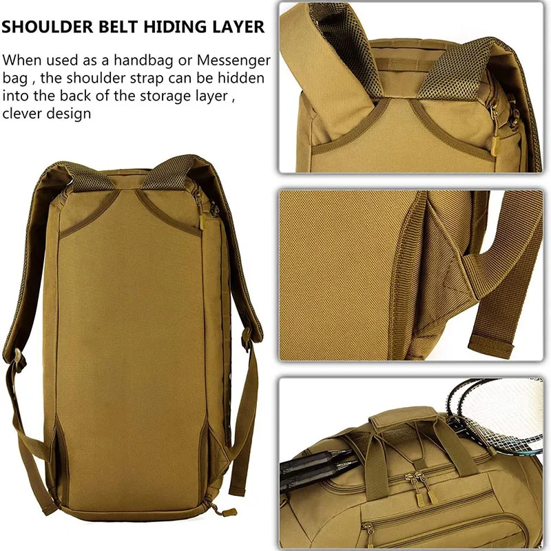 Outdoor Tactical Training Duffle Rucksack Sports Gym Tactical Backpack Tactical Luggage Suitcase Backpack for Travel  Practical Military Backpack Hydration Backpack Tactical Military Bag Tactical Bag