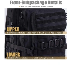 Custom Logo High Quality Tactical Rucksack Tactical Training Backpack for Outdoor Traveling Tactical Backpack  Sport Tactical Backpack Military Travel Hunting Gear Pack Outdoor Travel Rucksack