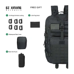 Large Tactical Backpack Heavy Duty Waterproof Tactical Hiking Bags Rucksack Tactical Backpacks for Climbing Outdoor Leisure Sling Chest Bag Cross body Military Cycling Bag Portable Sling Day pack
