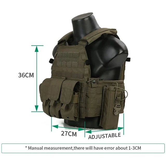 High Quality Tactical Panel Vest Durable Tactical Chest Rig Vest for Outdoor Multifunctional Tactical Training Vest  Training outdoors Vest for Kids Breathable Vest Game Protective Adjustable