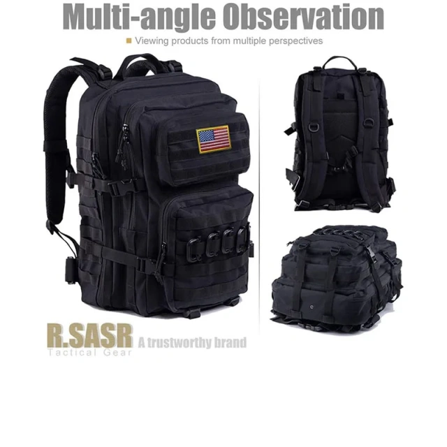 Custom Logo High Quality Tactical Rucksack Tactical Training Backpack for Outdoor Traveling Tactical Backpack  Sport Tactical Backpack Military Travel Hunting Gear Pack Outdoor Travel Rucksack