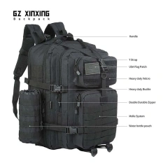 Large Tactical Backpack Heavy Duty Waterproof Tactical Hiking Bags Rucksack Tactical Backpacks for Climbing Outdoor Leisure Sling Chest Bag Cross body Military Cycling Bag Portable Sling Day pack