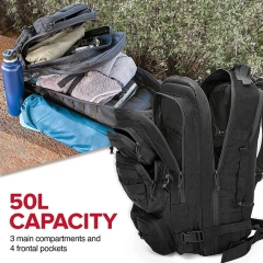 Factory Direct Sales Outdoor Waterproof Hiking Survival Backpack High Capacity Sport Tactical Backpack Men's Assault Backpack  Men's fitness bag  Travel sports bag  Practical kit