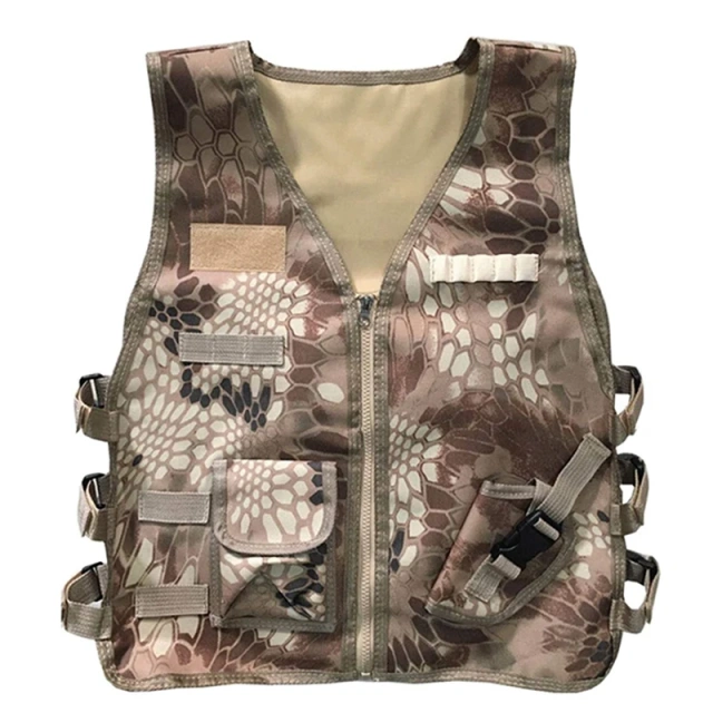 Hot Selling Breathable Camouflage Tactical Vest Lightweight Outdoor Hunting Vest Durable Kids Tactical Training Vest  Hot selling outdoors Training Fighting Assault Vest Wear-resistant Training Vest