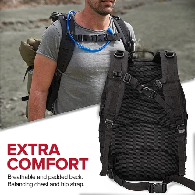Factory Direct Sales Outdoor Waterproof Hiking Survival Backpack High Capacity Sport Tactical Backpack Men's Assault Backpack  Men's fitness bag  Travel sports bag  Practical kit