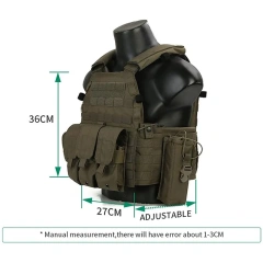 High Quality Tactical Panel Vest Durable Tactical Chest Rig Vest for Outdoor Multifunctional Tactical Training Vest  Multifunctional Wear-resistant lightweight Training Vest with Holster and Pouches