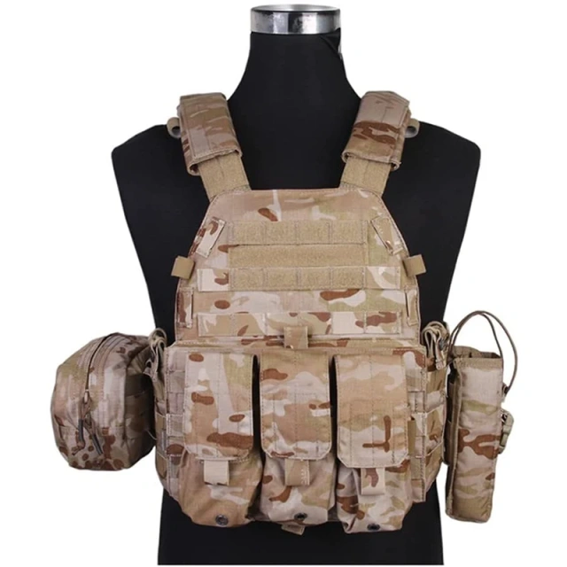 High Quality Tactical Panel Vest Durable Tactical Chest Rig Vest for Outdoor Multifunctional Tactical Training Vest  Multifunctional Wear-resistant lightweight Training Vest with Holster and Pouches