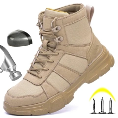 Lightweight Men Tactical Oxford Work Boots Indestructible Shoes wear-resistant Puncture-Proof Sneakers Footwear Work boots