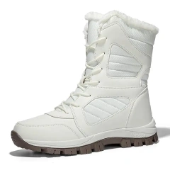 Fashionable Warm Snow Boots Men's Plush Lace-Up Winter Boot Comfort Platform Outdoor Wear-resistant Tactical Oxford Boots Durable Waterproof Tactical Safety Boots Outdoor Men Work Boots Anti-smash Stab-resistant Safety Oxford wear-resistant Boot