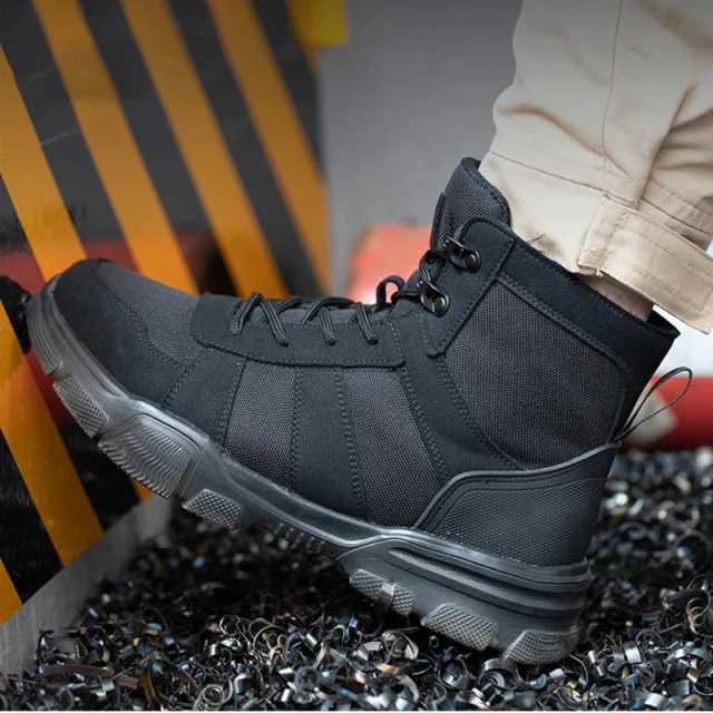 Lightweight Men Tactical Oxford Work Boots Indestructible Shoes wear-resistant Puncture-Proof Sneakers Footwear Work boots