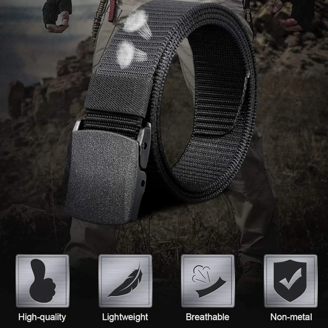 Breathable Windproof Nylon Canvas Breathable Wear-resistant Tactical Outdoors Waist Belt With Plastic Buckle  Upgrade double adjustment Tactical Belt sport enthusiasts Detachable Tactical Duty Belts Utility Belts with Accessories Pouches