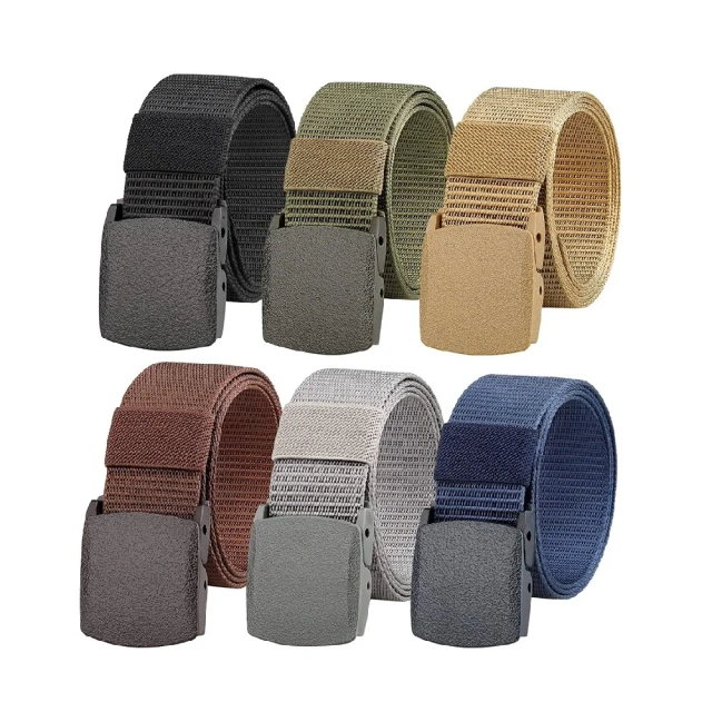 Durable Hot Selling Tactical Fashion Nylon Belt Lightweight Plastic Buckle Metal Free Tactical Belt  Outdoor Mountaineering Polyester Tactical Belt Outdoor Training Use Hunting Accessories Training Tactical Belts Duty Belt