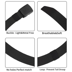 Durable Hot Selling Tactical Fashion Nylon Belt Lightweight Plastic Buckle Metal Free Tactical Belt  Outdoor Mountaineering Polyester Tactical Belt Outdoor Training Use Hunting Accessories Training Tactical Belts Duty Belt