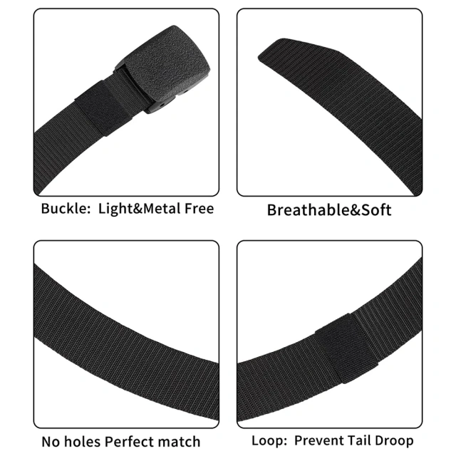Durable Hot Selling Tactical Fashion Nylon Belt Lightweight Plastic Buckle Metal Free Tactical Belt  Outdoor Mountaineering Polyester Tactical Belt Outdoor Training Use Hunting Accessories Training Tactical Belts Duty Belt
