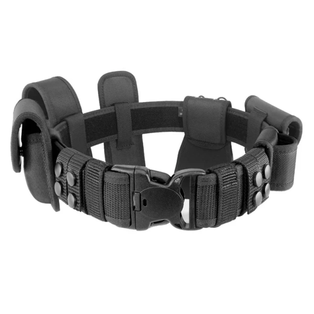 Waterproof Nylon Multifunctional Waist Belt Seven Piece Set for Duty Patrol Security Equipment Fixed Waist Bag Tactical belt  High Quality Multi Function Mountaineering Tactical Belt with Accessories high density Material Duty Belts With Tool Pouches