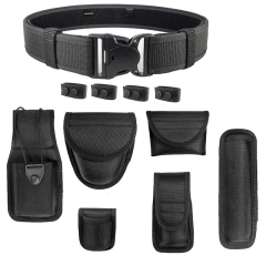 Waterproof Nylon Multifunctional Waist Belt Seven Piece Set for Duty Patrol Security Equipment Fixed Waist Bag Tactical belt  High Quality Multi Function Mountaineering Tactical Belt with Accessories high density Material Duty Belts With Tool Pouches