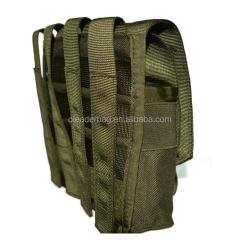 Olive EMDOM CQB AK-M4 Double Mag Pouch Molle System Tactical Molle Revolver Holster Universal Shot Speed Loader Accessory Bag Small Mag Double Pouch Conceal Holder Tool Pouch