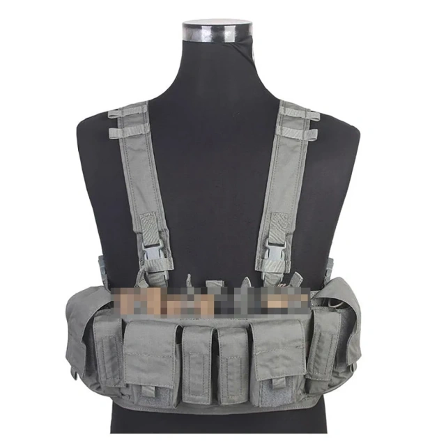 Tactical Belly Chest Rig Tactical Chest Harness Vest for Hunting Tactical Carry Chest Rig Harness Customized Outdoor Camouflage Chest Rig Sports Tactical Molle Vest Pouch Bag Carrier Tactical Camo Chest Rig