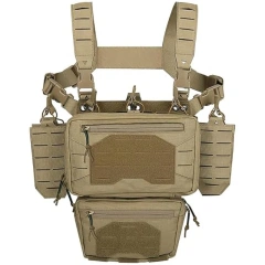 Quick Release Tactical Rig Vest Multifunctional Tactical Vest for Outdoor Multi-Pockets Tactical Chest Mini Rig Hot Sale Tactical Micro Chest Rig with Mag Pouch Outdoor Tactical Vest Good Quality Magazine Pouch Tactical Vest