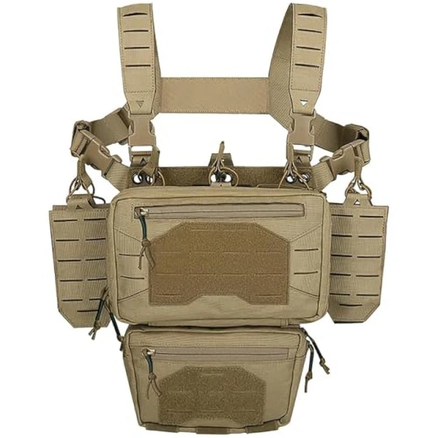 Quick Release Tactical Rig Vest Multifunctional Tactical Vest for Outdoor Multi-Pockets Tactical Chest Mini Rig Hot Sale Tactical Micro Chest Rig with Mag Pouch Outdoor Tactical Vest Good Quality Magazine Pouch Tactical Vest
