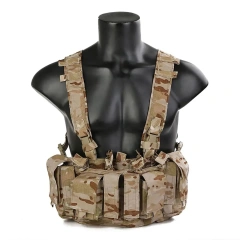 Tactical Belly Chest Rig Tactical Chest Harness Vest for Hunting Tactical Carry Chest Rig Harness Customized Outdoor Camouflage Chest Rig Sports Tactical Molle Vest Pouch Bag Carrier Tactical Camo Chest Rig