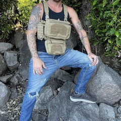 Quick Release Tactical Rig Vest Multifunctional Tactical Vest for Outdoor Multi-Pockets Tactical Chest Mini Rig Hot Sale Tactical Micro Chest Rig with Mag Pouch Outdoor Tactical Vest Good Quality Magazine Pouch Tactical Vest