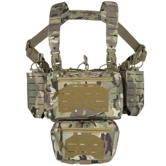 Tactical Chest Mini Rig Multifunctional Adjustable Tactical Vest with Mag Pouches Outdoor Tactical Chest Rig Custom Camouflage Equipment Tactical Vest Chest Rig Adjustable Detachable Training Molle Chest Rigs