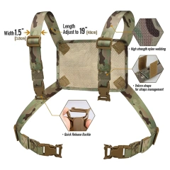 Wholesale Tactical Equipment Gear Hunting Vest Heavy Duty Tactical Pouch Chest Rig Utility Tactical Chest Rig for Outdoor High Quality Tactical Chest Mini Rig Quick Release Multifunctional Tactical Vest with Multi-Pockets Outdoor Chest Rig for Tactical