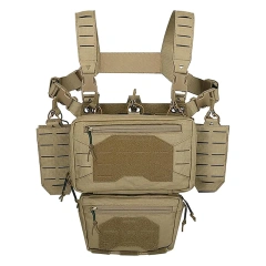 Quick Release Tactical Rig Vest Multifunctional Tactical Vest for Outdoor Multi-Pockets Tactical Chest Mini Rig Hot Sale Tactical Micro Chest Rig with Mag Pouch Outdoor Tactical Vest Good Quality Magazine Pouch Tactical Vest