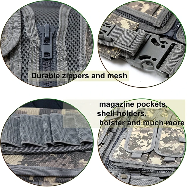 Wholesale Multifunctional Training Tactical Vest Lightweight Training Vest Wear-Resistant Camouflage Tactical Vest outdoors Breathable Training Vest Adjustable Training durable outdoors security Training vest