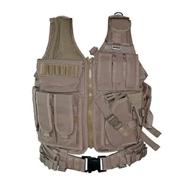 High Quality Durable Training Vest Polyester Oxford Hunting Tactical Vest High Quality Tactical Vest for TrainingTraining Weight Vest 600D Nylon Training Wear-resistant Lightweight stab-proof Sports Training vest