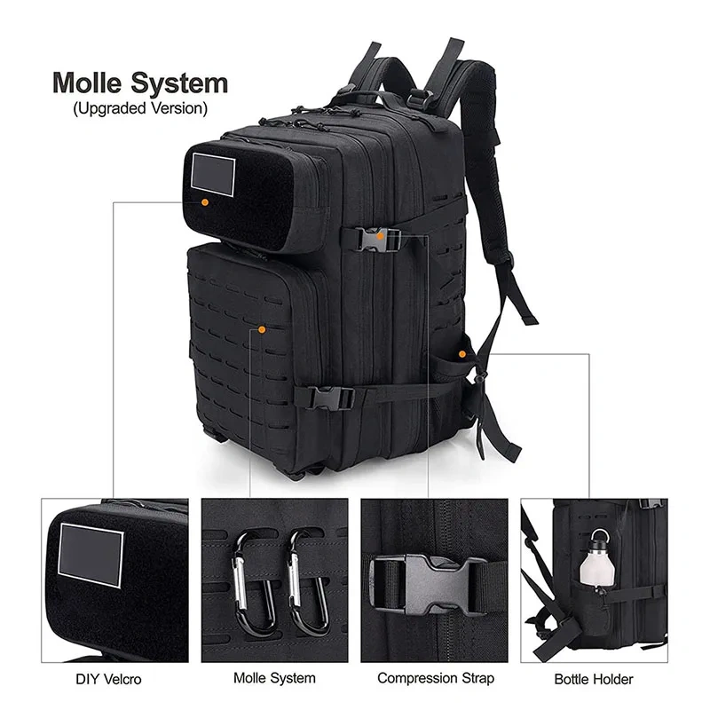 Multi-functional High Quality Outdoor Tactical Backpack with Storage Helmet Practical Tactical Backpack for Travel  Portable Messenger Bag Sling Shoulder Pack for Hunting Military Gear Handbags Outdoor Utility Carry Satchel