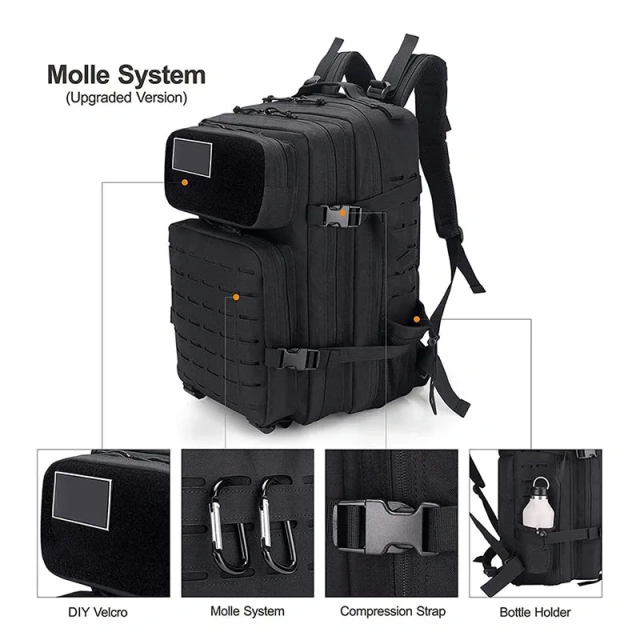 Multi-functional High Quality Outdoor Tactical Backpack with Storage Helmet Practical Tactical Backpack for Travel  Portable Messenger Bag Sling Shoulder Pack for Hunting Military Gear Handbags Outdoor Utility Carry Satchel