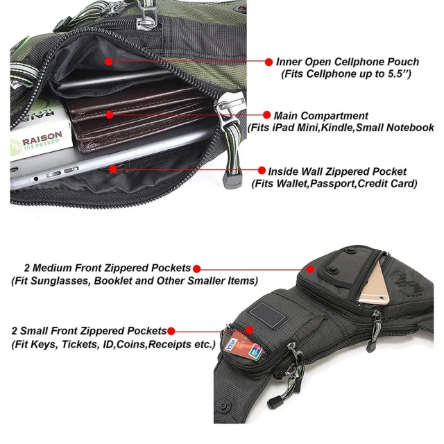 Nicgid Sling Bag Chest Shoulder Backpack Fanny Pack Crossbody Bags for Men Military Bag An Military Backpack For Storing Hunting ToolsMen's Military Wash Bag Suit Great For Travel And Storage Suitable For Cosmetics