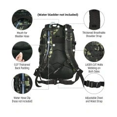 Large Capacity Outdoor Tactical Backpack Rucksack Waterproof Tactical Backpack High Quality Tactical Rucksack  Military Messenger Bag Men's Military Training Bag Sling Backpack Sling Shoulder Pack