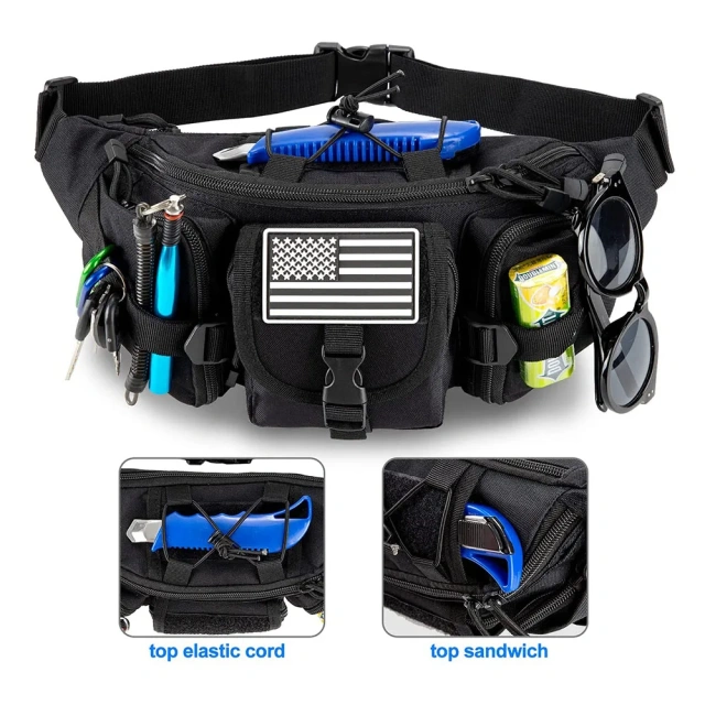 Assault Fanny Pack Men's Water Proof Waistpack Practical EDC Bag Training Belt Bag Portable Military Patrol Bag That Can Be Placed In The Car Seat Military backpack Large Military Training backpack Military Training