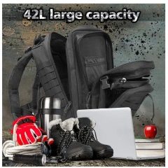 Assault Backpack Large Training Backpack Training 3 Days Assault Practical Backpack Olive Special Knife Storage Bag Tool Ninja Military Backpack Men's backpack Waterproof compartment multi pocket Military Tactical bag Durable Fashionable Backpack