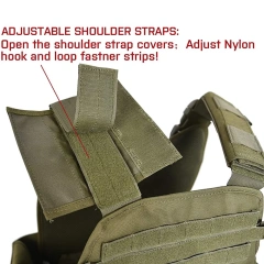 Men's Customized Breathable Assault Training Vest Adjustable Tactical Hunting Vest Lightweight Training Tactical Vest  Training Vest Hook Backing Training multifunctional Wear-resistant Elastic Retention Elastic Vest