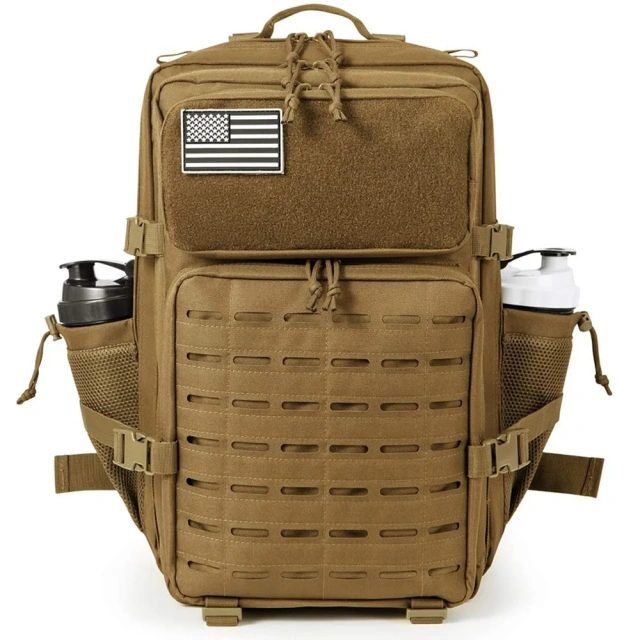 Oleaderbag Practical Assault Backpack Men's 45L 3 Day Shelling Bag Hiking Backpack Heavy Duty Outdoor Bag with Wheel Tactical Military Running Sports Bag Deployment Trolley Outdoor Bag