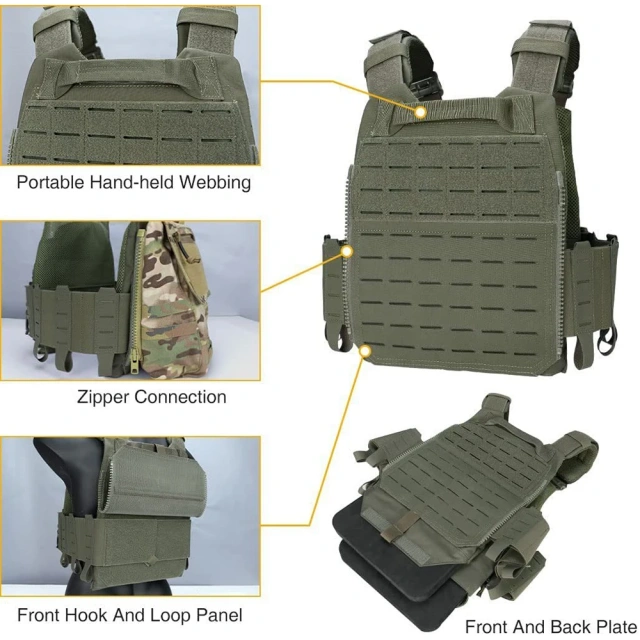 Men's Superior Quality Assault Vest for Hunting Outdoors Breathable Tactical Training Vest Lightweight Outdoor Tactical Vest Breathable fashion waterproof multifunctional outdoors Breathable Paintball Vest Black Training