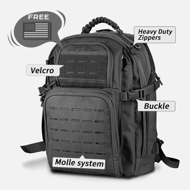 Practical Assault Backpack Large Assault Bag Practical Backpack for Training Multifunctional backpack Military style notebook computer bag Military equipment Military bag