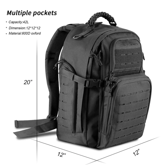 Practical Assault Backpack Large Assault Bag Practical Backpack for Training Multifunctional backpack Military style notebook computer bag Military equipment Military bag
