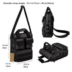 Assault Messenger Bag Men's Practical Sling Shoulder Bag Briefcase Assault Equipment Handbag Practical Carrying Bag  Durable And Fashionable Outdoor Military Training ground bag Luxury Military Training Kit Outdoor Activity Kit