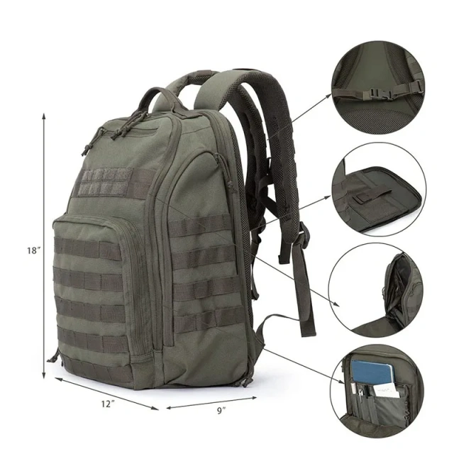 Versatile Tactical Rucksack Travel Laptop Backpack Outdoor Hunting Backpacks Tactical Bag for Sports Climbing  Men's Shoulder Bag Hunting Equipment Single Bag for Cycling Hunting Military Practical Portable Bag