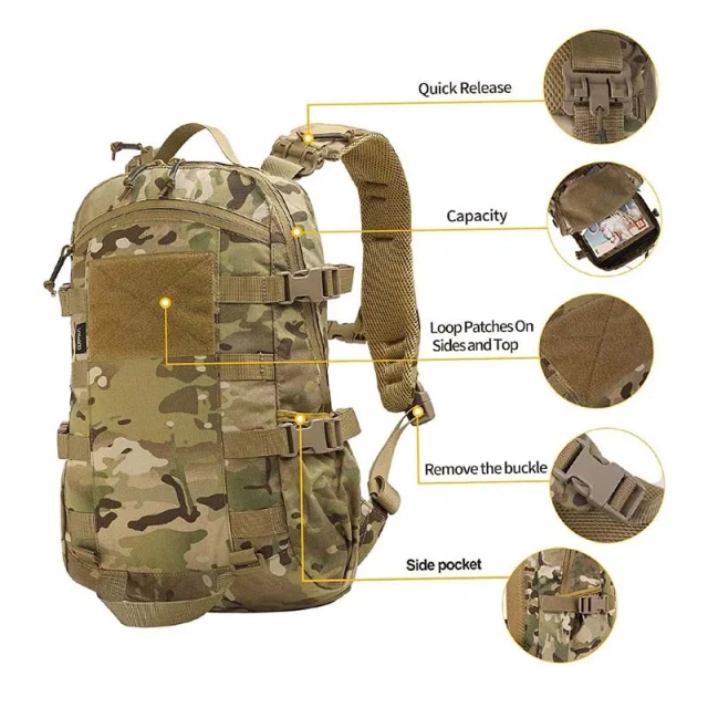 Outdoor Tactical Gear Rucksack Large Capacity Tactical Backpack 3 Day Assault Pack Backpacks Hunting Trekking Backpack Camouflage Shoulder Bag Outdoor Outdoor Chest Pack Bag For Military Tactical  Sling Backpack