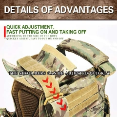 Training Vest Quick Release Vest Adjustable for AdultsHigh quality outdoor training vest Loaded Gear Assault Training Vest  Loaded Gear Breathable Assault Training Vest Training equipment security vest