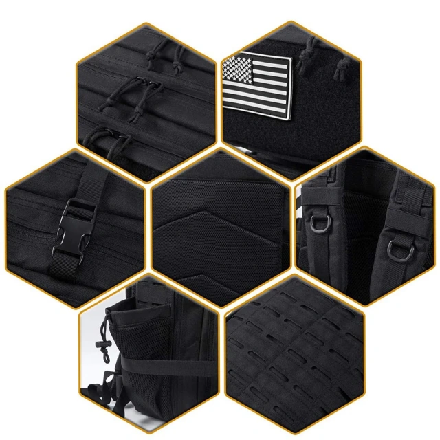 Oleaderbag Practical Assault Backpack Men's 45L 3 Day Shelling Bag Hiking Backpack Practical Military Backpack Field Tactical Military Bag Backpack Military Sling Backpack Practical Backpack Military Field Battle Bag