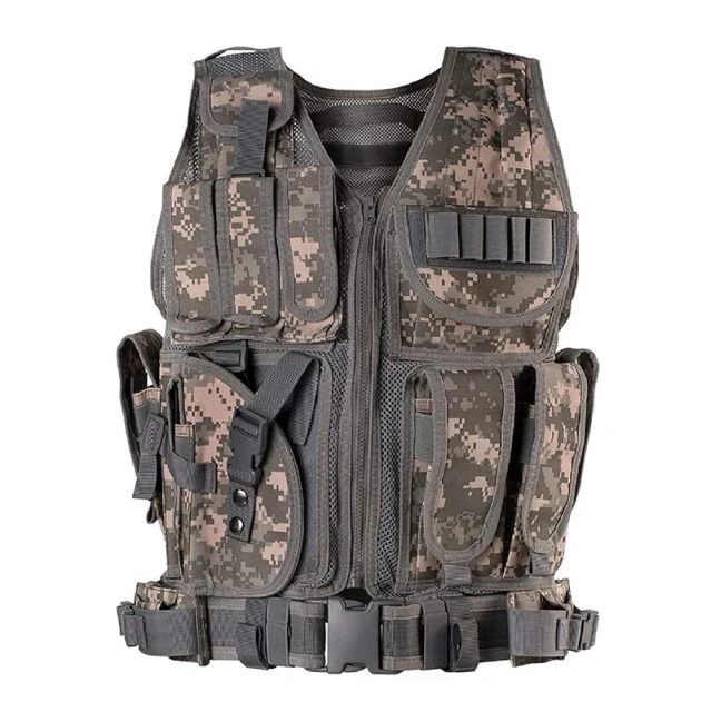 Hot Selling Adjustable Tactical Vest 600D Encryption Polyester Hunting Training Vest Lightweight Assault Vest Assault Sport Vest for Hunting Training outdoors Breathable Outdoor Sports