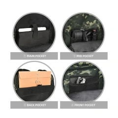 Large Capacity Outdoor Tactical Backpack Rucksack Waterproof Tactical Backpack High Quality Tactical Rucksack  Military Messenger Bag Men's Military Training Bag Sling Backpack Sling Shoulder Pack